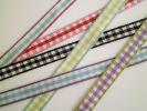 Webbänder kariert/gestreift