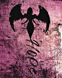 2 m French Terry Panel/ Sommersweat-Stoff "Rising Angel" 150 cm br. 