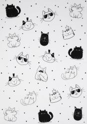 bedrucktes Halbleinen-Tuch "Cool Cats I" ca. 50x70 cm 
