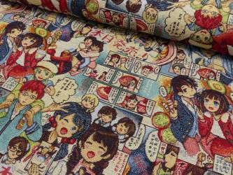 0,1 m Gobelin  "Manga" 140 cm br. Polyester/Baumwolle 
