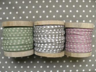 1 m Baumwoll-Köperband "Vintage Star" s 6 mm br. 
