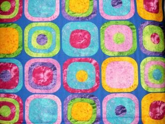 0,1 m Baumwoll-Druckstoff  "Patches"  115 cm br. 