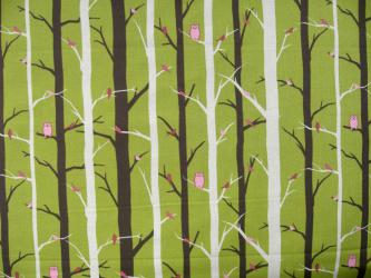 0,1 m Baumwoll Druckstoff  "Linz Eule" 150 cm br. 