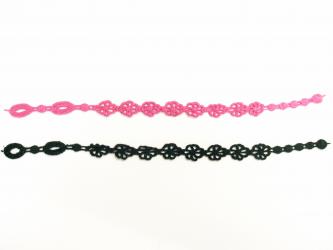 Schmuckarmband zum Selbstverzieren Häkel-Look 25 cm lang 