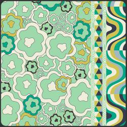 0,1 m Druckstoff  "Carnaby Street" ca. 114 cm br. Psychedelia 