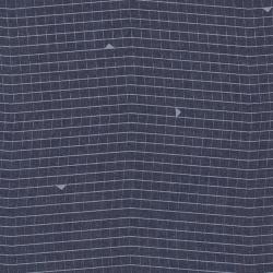 0,1 m bedruckter Denim "Karo" 145 cm br. 