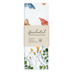 Baumwoll-Geschirrtuch "Schmetterlingswiese" ca. 70x50cm 