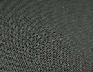 0,1 m Biobaumwolle-Rippenjersey mit angerauhter Innenseite GOTS grau 