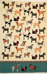 Baumwoll-Geschirrtuch "Hunde III" ca. 48x74 cm 