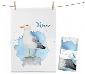Baumwoll-Geschirrtuch "Möve" ca. 70x50cm 