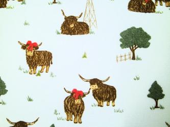 0,1 m Druckstoff  "Highland Hazel - Highland Farm" ca. 110 cm br. 