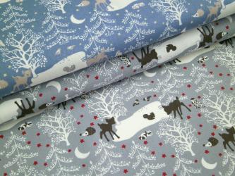 0,1 m Baumwoll Druckstoff "Kitzbühel Rehe" 150 cm br. 