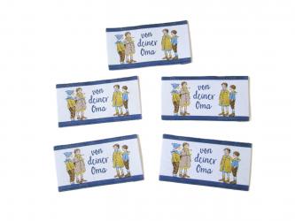 5er Paket Webetiketten "Von Deiner Oma" ca. 30x55 mm 