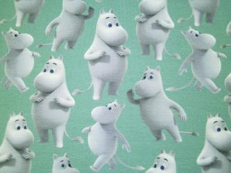 0,1 m Single-Jersey  "Moomin by ZannaZ" 150 cm br. Bio-Baumwolle 