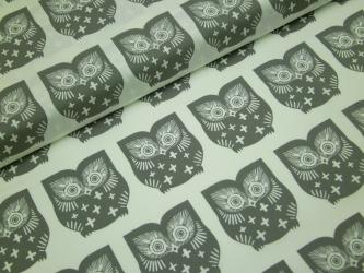 0,1 m Druckstoff  "Heart Land - Eulen" ca. 114 cm br. 