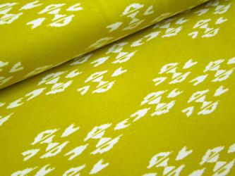 0,1 m Feiner Single-Jersey  "Ikat-look" 150 cm br. 