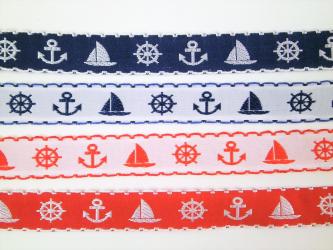 1 m Webband "Sailing" 20 mm br. 