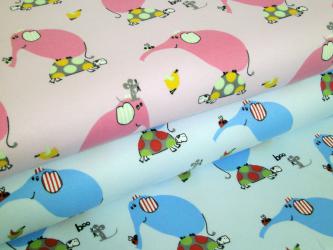 0,1 m Interlock Baumwoll-Jersey  "Freche Maus" 140 cm br. 