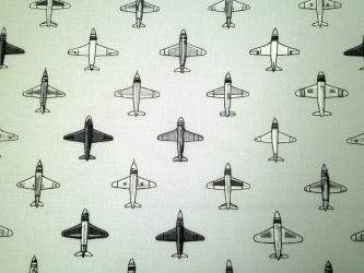 0,1 m Baumwoll-Druckstoff  "Aviator - Flugzeug" ca. 110 cm Breite 