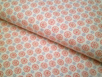 0,1 m feiner Popeline " Daisy" 100 % Baumwolle kbA 160 cm br. GOTS 