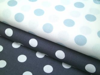 0,1 m feiner Popeline "Punkte groß" 100 % Baumwolle kbA 160 cm br. GOTS 