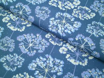 0,1 m feiner Popeline "Dolden" 100 % Baumwolle kbA 160 cm br. GOTS 