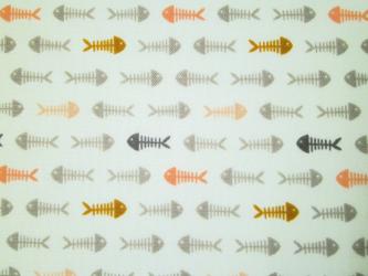 0,1 m Baumwoll-Druckstoff  "Kitty Kats - Fischgräte" ca. 110 cm br. 