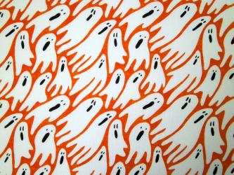 0,1 m Organic Cotton Druckstoff "Sleepy Hollows - Gespenst" 110 cm br. 