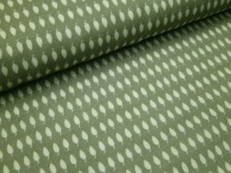 0,1 m Canvas "Weihnachtsblätter" 100 % Baumwolle kbA 160 cm br. GOTS 