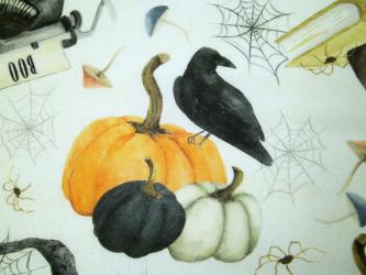 0,1 m Baumwoll-Druckstoff  "Hocus Pocus - Zauberzutaten"  110 cm br. 