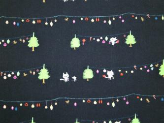 0,1 m feiner Popeline " Baum schmücken" 100 % Baumwolle kbA 160 cm br. GOTS 