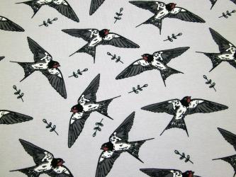 0,1 m Single-Jersey  "Schwalbe" 160 cm br. Bio-Baumwolle 