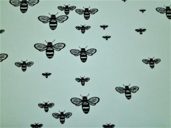 0,1 m Single-Jersey  "Biene" 160 cm br. Bio-Baumwolle 