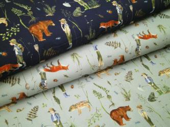 0,1 m Bio-Baumwollstoff "Little Explorers - Kleine Entdecker" 150 cm breit Dollbelge Fabric 
