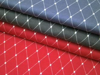 0,1 m Interlock Baumwoll-Jersey  "Kopenhagen-Raute" 140 cm br. 