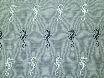 0,1 m Jacquard- Singlejersey "Seepferdchen" 160 cm br. 