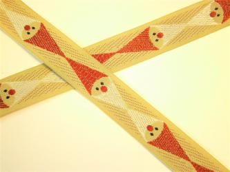 1 m Webband "Weihnachtsmänner" 25 mm br. 
