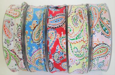 1 m Schrägband "Paisley" 25 mm vorgefalzt 