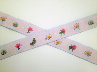 1 m Webband "Blütenkreise" 16 mm br. 