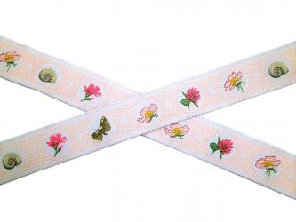 1 m Webband "Sommerblumen" 16 mm br. 