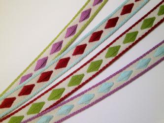 1 m Webband "Raute" ca. 10 mm br. 