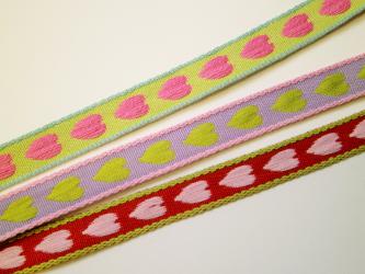 1 m Webband "Herzen" ca. 10 mm br. 