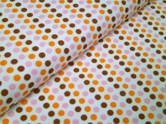 0,1 m Baumwoll-Druckstoff  "Punkte"  110 cm br. 