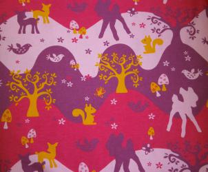 0,5 m Single-Jersey  "Reh" 160 cm br. Bio-Baumwolle Schweden 