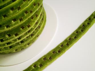 1 m elastische Samtborte ""Rubens" bestickt 9 mm Tracht Dirndl Oktoberfest 