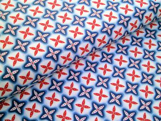 0,1 m Baumwoll-Druckstoff  "Wale +Co."  115 cm br. Kachel 