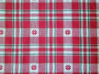 0,1 m Webstoff "Trondheim"  Karo Stern 150 cm br. Westfalen 