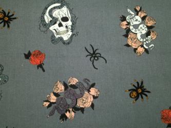 0,1 m Baumwoll-Druckstoff  "Victorian Nightmares - Hexengarten" ca. 110 cm Breite 