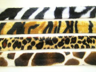 1 m Webpelzschrägband "Wild One" ca. 25 mm 