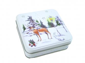 Geschenkdose "Winterpark" 10x10x3,5 cm 